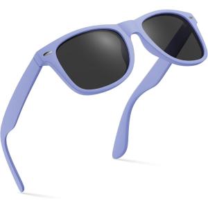 image:imageRetro Rewind Polarized Sunglasses for Men and Women  UV Protection Classic Sun GlassesMatte Periwinkle Blue  Smoke