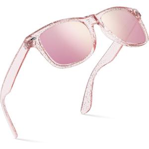 image:imageRetro Rewind Polarized Sunglasses for Men and Women  UV Protection Classic Sun GlassesShinny Glitter Pink  Revo Pink