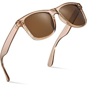 image:imageRetro Rewind Polarized Sunglasses for Men and Women  UV Protection Classic Sun GlassesTransparent Champagne  Brown