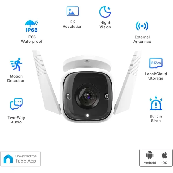 TPLink  MagCam 2024 PCMag Editors Choice ampamp Wirecutter Recommended Outdoor Security Camera 2K Battery Magnetic Mount Wireless Camera 150 FOV SDCloud Storage PersonVehicle DetectionWhite