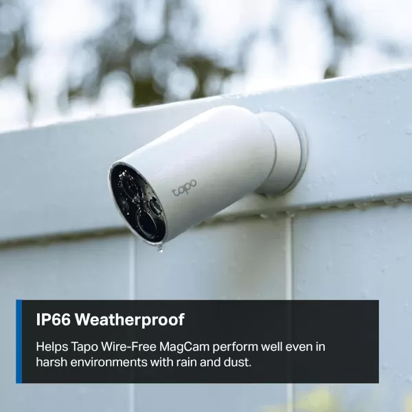 TPLink  MagCam 2024 PCMag Editors Choice ampamp Wirecutter Recommended Outdoor Security Camera 2K Battery Magnetic Mount Wireless Camera 150 FOV SDCloud Storage PersonVehicle DetectionWhite