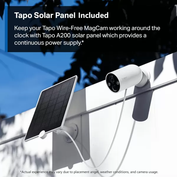 TPLink  MagCam 2024 PCMag Editors Choice ampamp Wirecutter Recommended Outdoor Security Camera 2K Battery Magnetic Mount Wireless Camera 150 FOV SDCloud Storage PersonVehicle DetectionWhite
