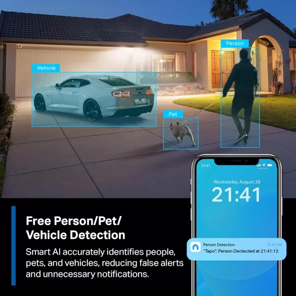 TPLink  MagCam 2024 PCMag Editors Choice ampamp Wirecutter Recommended Outdoor Security Camera 2K Battery Magnetic Mount Wireless Camera 150 FOV SDCloud Storage PersonVehicle DetectionWhite