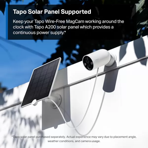 TPLink  MagCam 2024 PCMag Editors Choice ampamp Wirecutter Recommended Outdoor Security Camera 2K Battery Magnetic Mount Wireless Camera 150 FOV SDCloud Storage PersonVehicle DetectionWhite