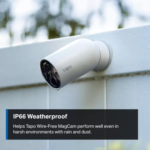 TPLink  MagCam 2024 PCMag Editors Choice ampamp Wirecutter Recommended Outdoor Security Camera 2K Battery Magnetic Mount Wireless Camera 150 FOV SDCloud Storage PersonVehicle DetectionWhite