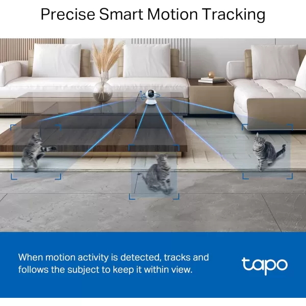 TPLink Tapo 2K QHD PanTilt WiFi Camera  Apple HomeKit  Physical Privacy Mode  Color Night Vision  Motion Tracking  2Way Audio  LocalCloud Storage  Works wAlexaampampGoogle Home  Tapo C225White