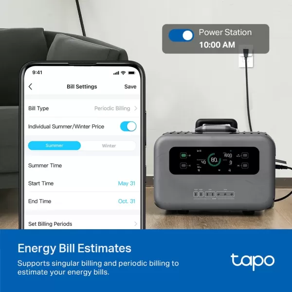 TPLink Tapo Apple HomeKit Smart Plug Mini Compact Design 15A1800W Max Super Easy Setup Works with Siri Alexa ampamp Google Home UL Certified 24G WiFi Only White Tapo P1254PackEnergy Monitoring