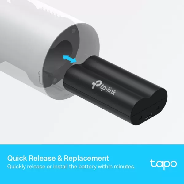 TPLink Tapo Battery Pack Rechargeable 6700mAh Large Battery Capacity Compatible with Tapo C420 and Tapo C400 Charging Protection Tapo A100