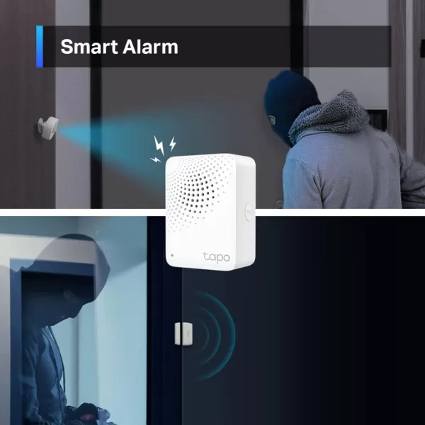 TPLink Tapo Door Sensor Mini REQUIRES Tapo Hub Long Battery Life w Sub1G LowPower Wireless protocol Contact Sensor 15mm Wide Gap Allowed RealTime Notification Smart Action Tapo T110Contact Sensor  Motion Sensor  Hub Bundle