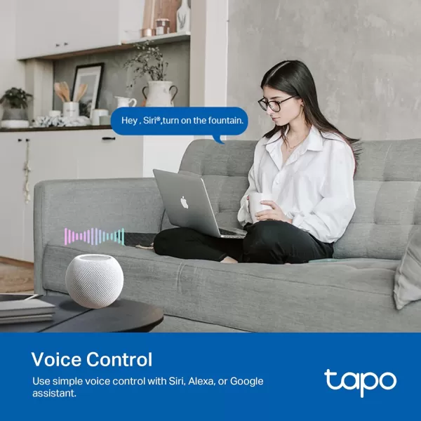 TPLink Tapo Matter Outdoor Smart Plug 2 Individual outlets IP65 Weather Resistance Works with Apple Home Alexa Google Home Long WiFi Range 24G WiFi Only ETL CertifiedTapo P400M