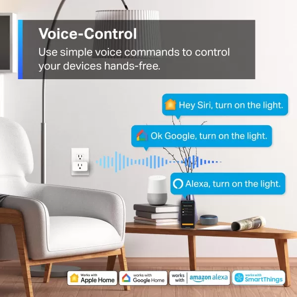TPLink Tapo Matter Supported Smart Plug Mini Compact Design 15A1800W Max Super Easy Setup Works with Apple Home Alexa ampamp Google Home UL Certified 24G WiFi Only White Tapo P125M3Pack1Pack