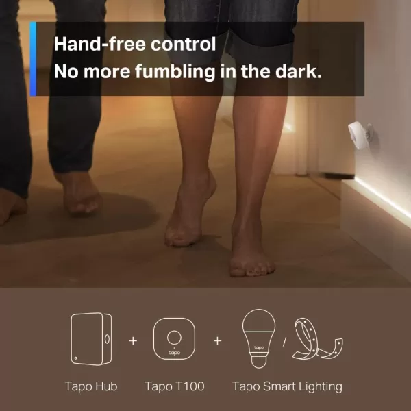 TPLink Tapo Motion Sensor Requires Tapo Hub Long Battery Life wSub1G LowPower Wireless Protocol Wide Range Detection Adjustable Sensitivity RealTime Notification Smart Action Tapo T100Motion Sensor  Hub Bundle