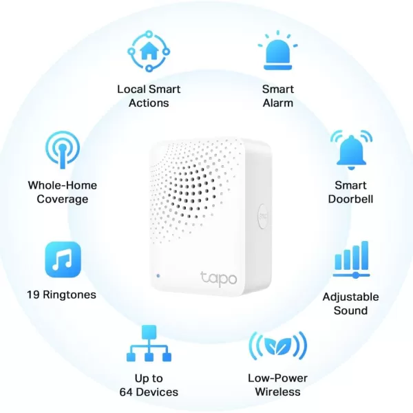 TPLink Tapo Motion Sensor Requires Tapo Hub Long Battery Life wSub1G LowPower Wireless Protocol Wide Range Detection Adjustable Sensitivity RealTime Notification Smart Action Tapo T100Motion Sensor  Hub Bundle
