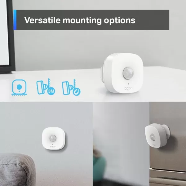 TPLink Tapo Motion Sensor Requires Tapo Hub Long Battery Life wSub1G LowPower Wireless Protocol Wide Range Detection Adjustable Sensitivity RealTime Notification Smart Action Tapo T100Motion Sensor  Hub Bundle