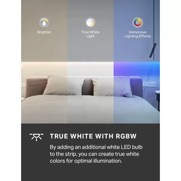 TPLink Tapo Smart LED Light Strip 16M RGB Colors SynctoSound 656 Ft4 Rolls of 164ft Works wAlexa ampamp Google Home Trimmable No Hub Required 24GHz Tapo L90020RGBIC  White LEDs 1000 lm
