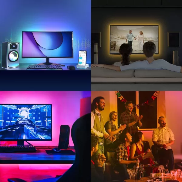 TPLink Tapo Smart LED Light Strip 16M RGB Colors SynctoSound 656 Ft4 Rolls of 164ft Works wAlexa ampamp Google Home Trimmable No Hub Required 24GHz Tapo L90020164Ft