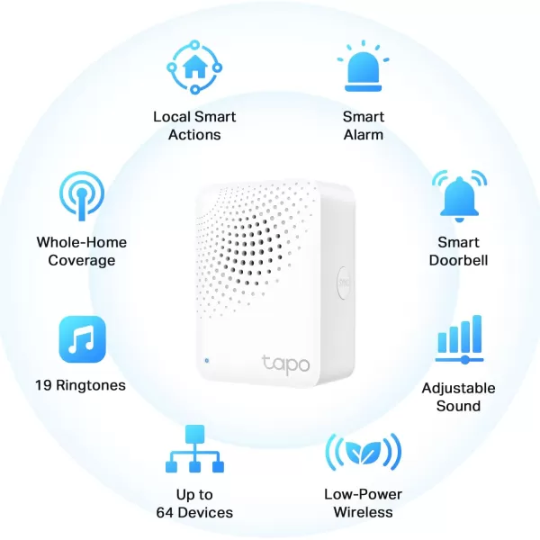 TPLink Tapo Smart Water Leak Detector Requires Tapo Hub Water Leak Sensor WiFi with Rapid Dripping Detection 90dB Adjustable Alarm App Alerts Compatible with Alexa and Google Home Tapo T300Water Leak Sensor  Hub Bundle