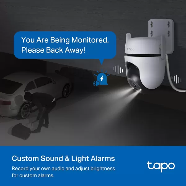 Tapo 1080P Outdoor Wired PanTilt Security WiFi Camera 360 View Motion Tracking Works with Alexa ampamp Google Home Night Vision Free AI Detection Cloud ampamp SD Card Storageup to 512GB Tapo C5002K QHD  Color Night Vision