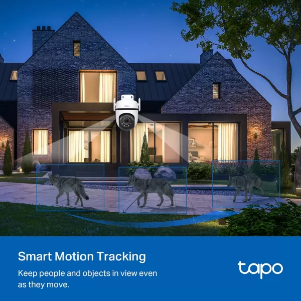 Tapo 1080P Outdoor Wired PanTilt Security WiFi Camera 360 View Motion Tracking Works with Alexa ampamp Google Home Night Vision Free AI Detection Cloud ampamp SD Card Storageup to 512GB Tapo C5002K QHD  Color Night Vision