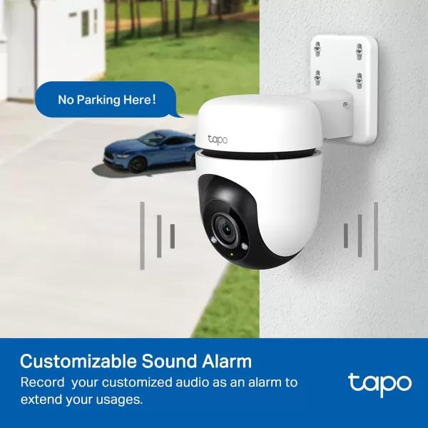Tapo 1080P Outdoor Wired PanTilt Security WiFi Camera 360 View Motion Tracking Works with Alexa ampamp Google Home Night Vision Free AI Detection Cloud ampamp SD Card Storageup to 512GB Tapo C5001080P
