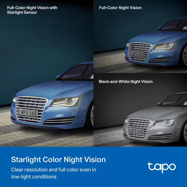 Tapo 1080P Outdoor Wired PanTilt Security WiFi Camera 360 View Motion Tracking Works with Alexa ampamp Google Home Night Vision Free AI Detection Cloud ampamp SD Card Storageup to 512GB Tapo C5002K QHD  Color Night Vision