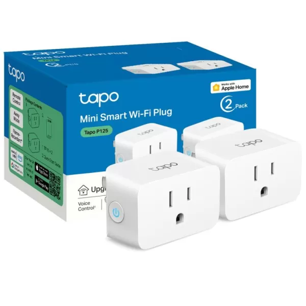 TPLink Tapo Apple HomeKit Smart Plug Mini Compact Design 15A1800W Max Super Easy Setup Works with Siri Alexa ampamp Google Home UL Certified 24G WiFi Only White Tapo P1254PackHomeKit Compatible