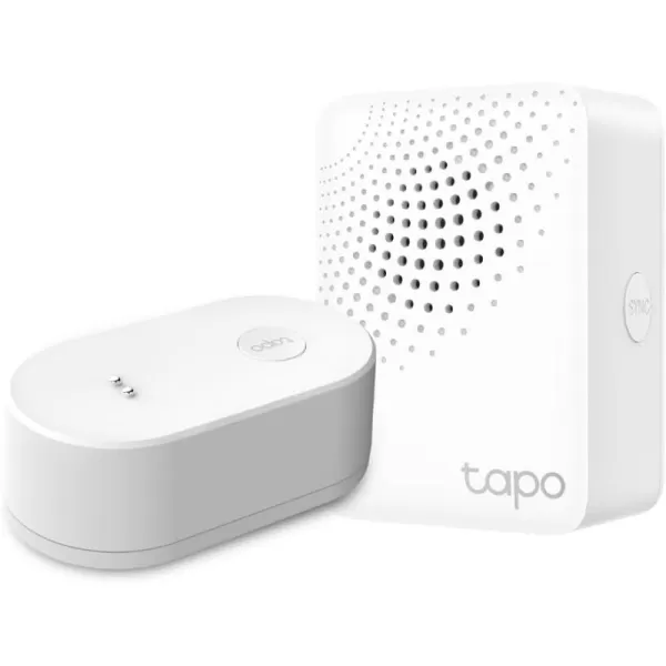 TPLink Tapo Smart Water Leak Detector Requires Tapo Hub Water Leak Sensor WiFi with Rapid Dripping Detection 90dB Adjustable Alarm App Alerts Compatible with Alexa and Google Home Tapo T300Water Leak Sensor  Hub Bundle