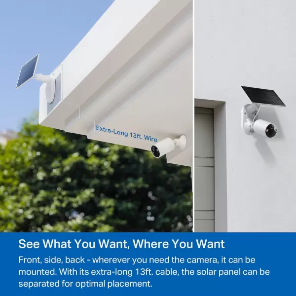 TPLink  SolarCam C402 Kit Outdoor Battery Camera wSolar Panel Base Wireless 1080P Free PersonVehicle Detection SDCloud Storage Color Night Vision No Hub Needed Works wAlexaSolarCam