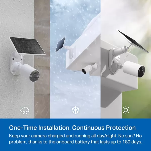 TPLink  SolarCam C402 Kit Outdoor Battery Camera wSolar Panel Base Wireless 1080P Free PersonVehicle Detection SDCloud Storage Color Night Vision No Hub Needed Works wAlexaSolarCam