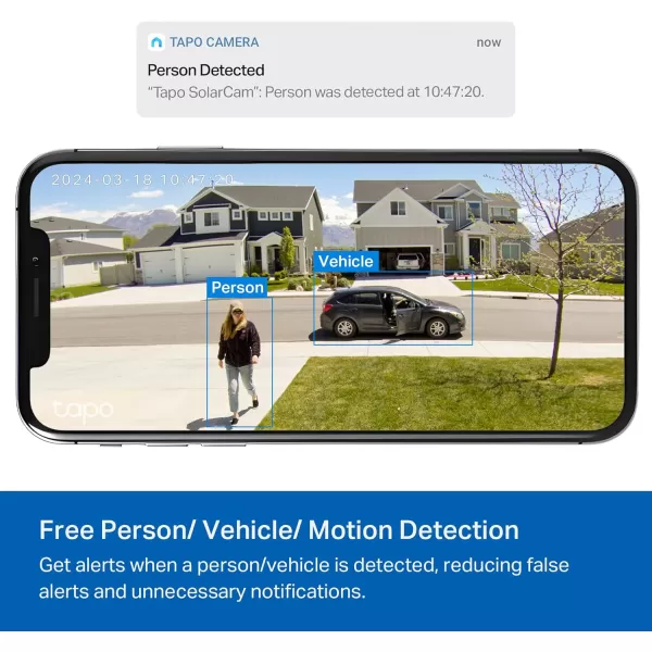 TPLink  SolarCam C402 Kit Outdoor Battery Camera wSolar Panel Base Wireless 1080P Free PersonVehicle Detection SDCloud Storage Color Night Vision No Hub Needed Works wAlexaSolarCam