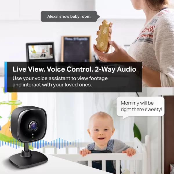 TPLink Tapo 2K Security Camera for Baby Monitor Dog Camera w Motion Detection 2Way Audio Siren Night Vision CloudampampSD Card StorageUp to 256GB Works w Alexa ampamp Google Home 4Pack Tapo C110P4Black