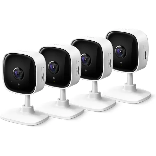 TPLink Tapo 2K Security Camera for Baby Monitor Dog Camera w Motion Detection 2Way Audio Siren Night Vision CloudampampSD Card StorageUp to 256GB Works w Alexa ampamp Google Home 4Pack Tapo C110P4White