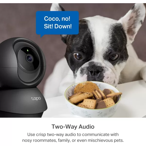 Tapo TPLink 2K PanTilt Indoor Security Camera for Baby Monitor Pet Camera  Motion Detection ampamp Tracking  2Way Audio  Cloud ampamp SD Card Storage  Works wAlexa ampamp Google Home  Black C211Black