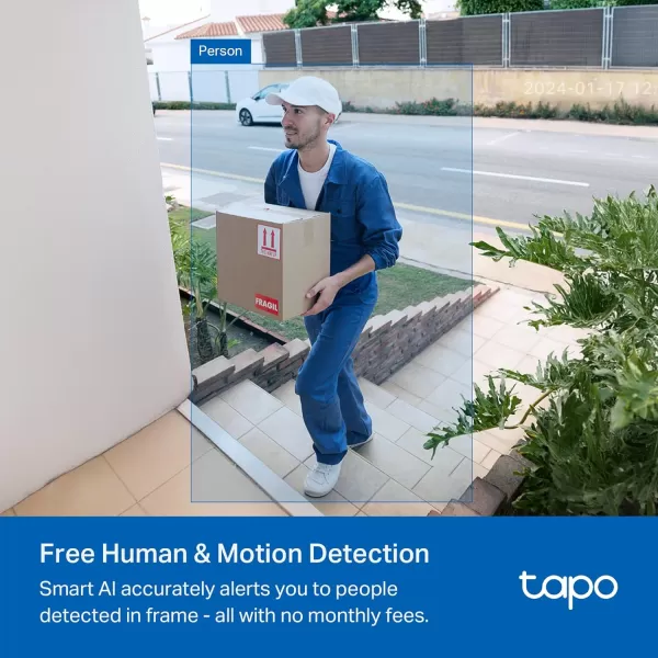 Tapo TPLink Smart Video Doorbell Camera Wireless 2K with Full Color Night Vison ampamp Spotlights Ring Call 160 UltraWide View Free Smart AI Detection 2Way Audio Up to 512 GB SD Card D210