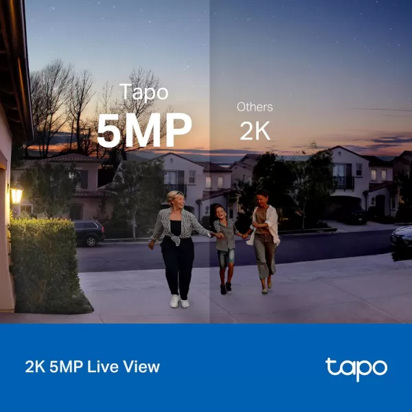 Tapo TPLink Video Doorbell  Battery or Wired  180 UltraWide HeadtoToe View  Ring Call  2K QHD  Free PackagePerson Detection  Local ampamp Cloud Storage  Full Color Night Vision D225Wired