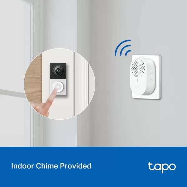 Tapo TPLink Video Doorbell  Battery or Wired  180 UltraWide HeadtoToe View  Ring Call  2K QHD  Free PackagePerson Detection  Local ampamp Cloud Storage  Full Color Night Vision D225Wired