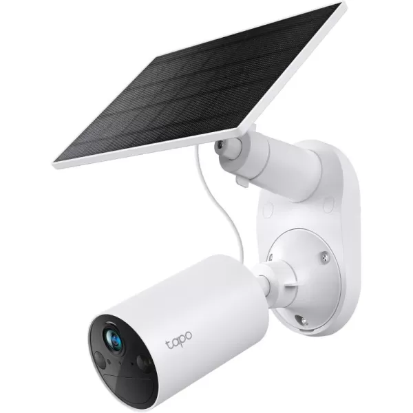 TPLink  SolarCam C402 Kit Outdoor Battery Camera wSolar Panel Base Wireless 1080P Free PersonVehicle Detection SDCloud Storage Color Night Vision No Hub Needed Works wAlexaSolarCam