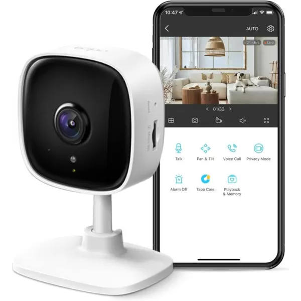 TPLink Tapo 2K Security Camera for Baby Monitor Dog Camera w Motion Detection 2Way Audio Siren Night Vision CloudampampSD Card StorageUp to 256GB Works w Alexa ampamp Google Home 4Pack Tapo C110P4White