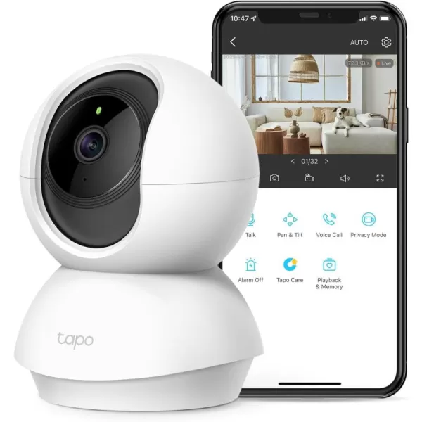 Tapo TPLink 2K PanTilt Indoor Security Camera for Baby Monitor Pet Camera  Motion Detection ampamp Tracking  2Way Audio  Cloud ampamp SD Card Storage  Works wAlexa ampamp Google Home  Black C211White