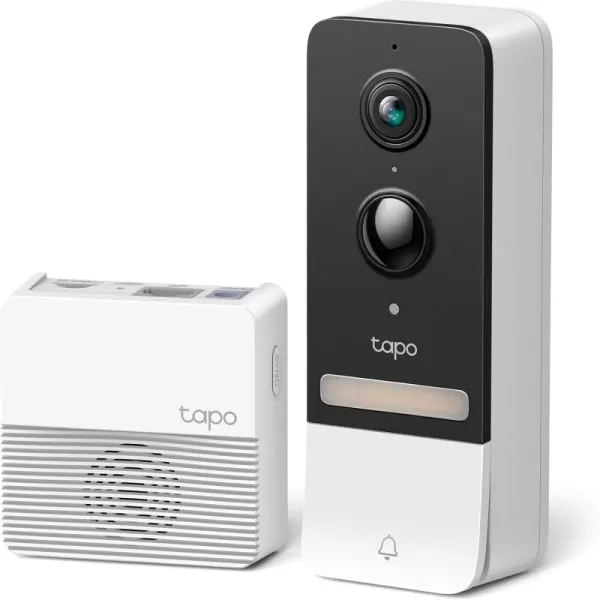 Tapo TPLink Smart Video Doorbell Camera Battery Powered Chime Included 2K 5MP Color Night Vision 2Way Audio Free AI Detection CloudSD Card Storage Works wAlexa ampamp Google Home D230S1