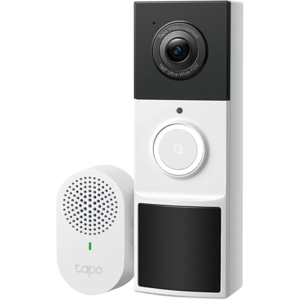 Tapo TPLink Smart Video Doorbell Camera Wireless 2K with Full Color Night Vison ampamp Spotlights Ring Call 160 UltraWide View Free Smart AI Detection 2Way Audio Up to 512 GB SD Card D210