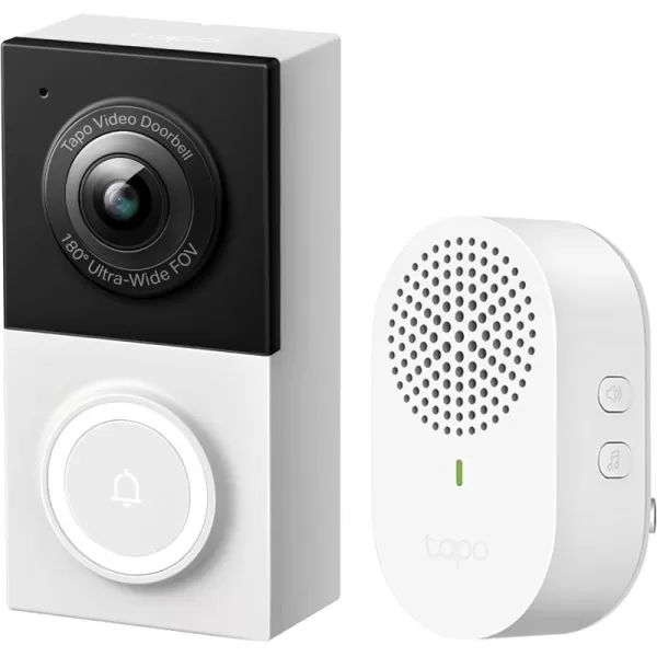Tapo TPLink Video Doorbell  Battery or Wired  180 UltraWide HeadtoToe View  Ring Call  2K QHD  Free PackagePerson Detection  Local ampamp Cloud Storage  Full Color Night Vision D225Wired