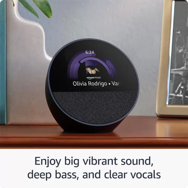 Allnew Amazon Echo Spot 2024 release Smart alarm clock for your nightstand  Alexa Ocean BlueOcean Blue