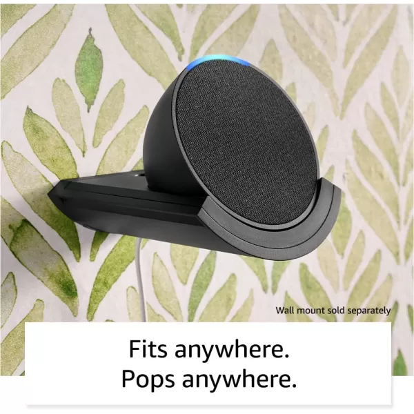 Amazon Echo Pop  Alexa fits in anywhere bedroom living room bathroom office and small spaces  Glacier WhiteLavender Bloom