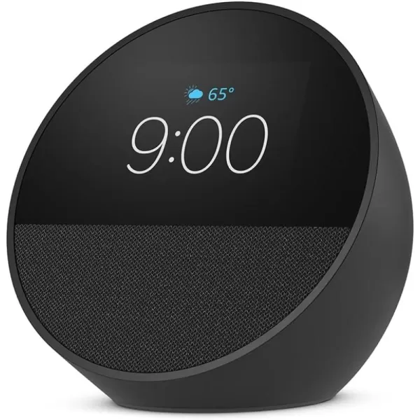 Allnew Amazon Echo Spot 2024 release Smart alarm clock for your nightstand  Alexa Ocean BlueBlack