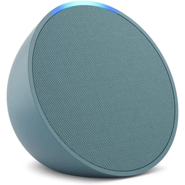 Amazon Echo Pop  Alexa fits in anywhere bedroom living room bathroom office and small spaces  Glacier WhiteMidnight Teal