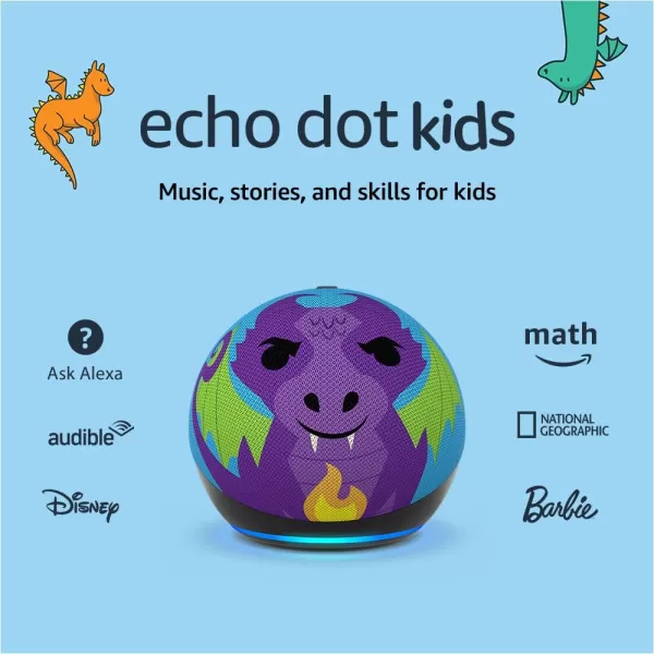 Amazon Echo Dot 5th Gen 2022 release Kids  Designed for kids with parental controls  OwlDragon