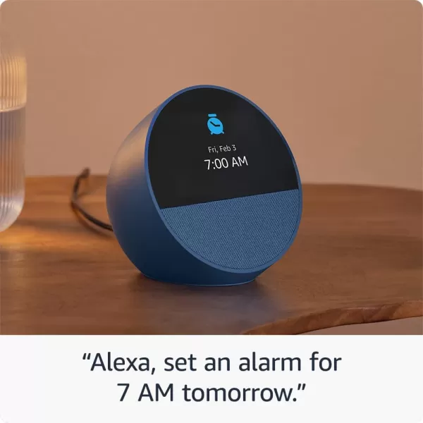Echo Spot with TPLink Tapo Smart Color Bulb