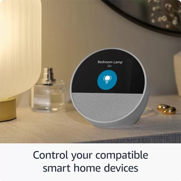 Echo Spot with TPLink Tapo Smart Color Bulb