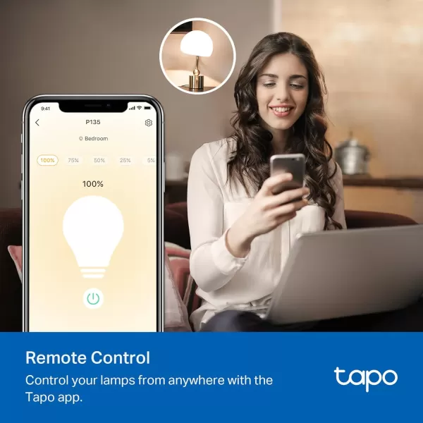 TPLink Tapo Smart Dimmer Plug KIT Matter Compatible Wireless Dimmer Button Dual Outlets Max Power 300W Works wApple Home Alexa ampamp Google Home ETL Certified 24G WiFi White Tapo P135 KITMatter Compatible